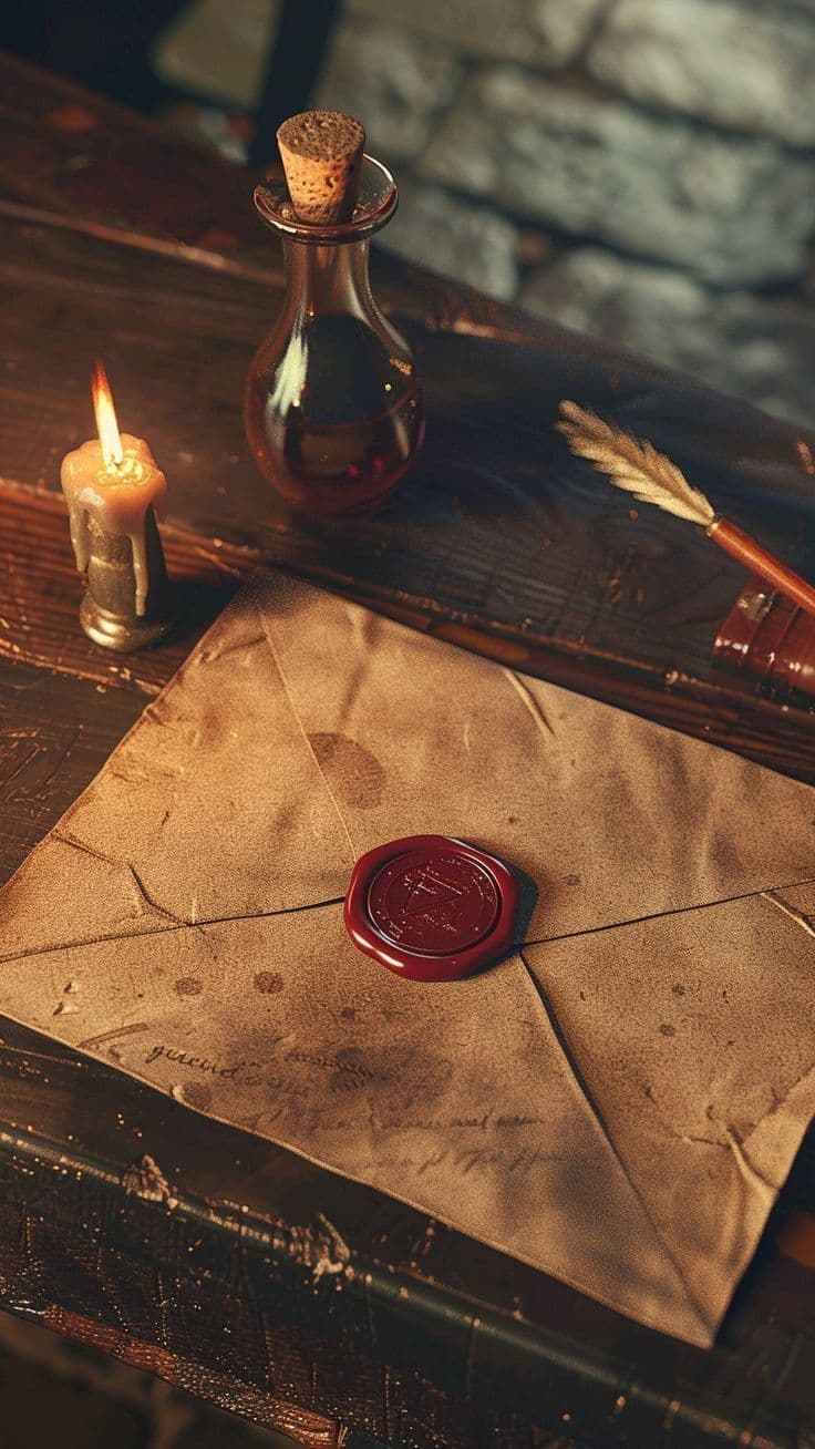 A sealed diplomatic letter on a writing desk